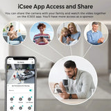 12MP Outdoor WiFi Camera - With 3 Lens PTZ AI Tracking For ICSEE App - stepyours.com