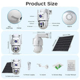 JOOAN Solar Wireless Outdoor Camera Dual Lens with 2 Way Audio CCTV - stepyours.com