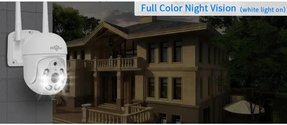 5MP Outdoor WiFi PTZ Camera With 5X Digital Zoom P2P CCTV Hiseeu Compatible - stepyours.com