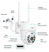 5MP Outdoor WiFi PTZ Camera With 5X Digital Zoom P2P CCTV Hiseeu Compatible - stepyours.com