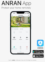 ANRAN C2 2K Battery Wireless Security Camera IP65 With AI Human Detection
