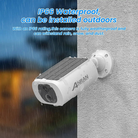 ANRAN Outdoor Solar Wireless WiFi Camera With 3MP Color Night Vision Floodlight