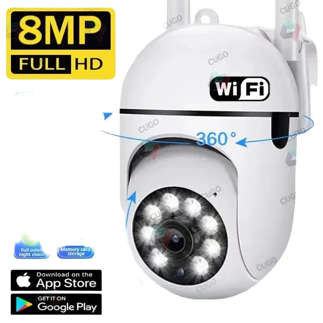 AstraGuard 8MP WiFi Surveillance Camera - AI Tracking And Color Night Vision Pro