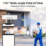 AzureGuard 1080P WiFi Window Camera - Full Color Night Vision Plus Two Way Audio