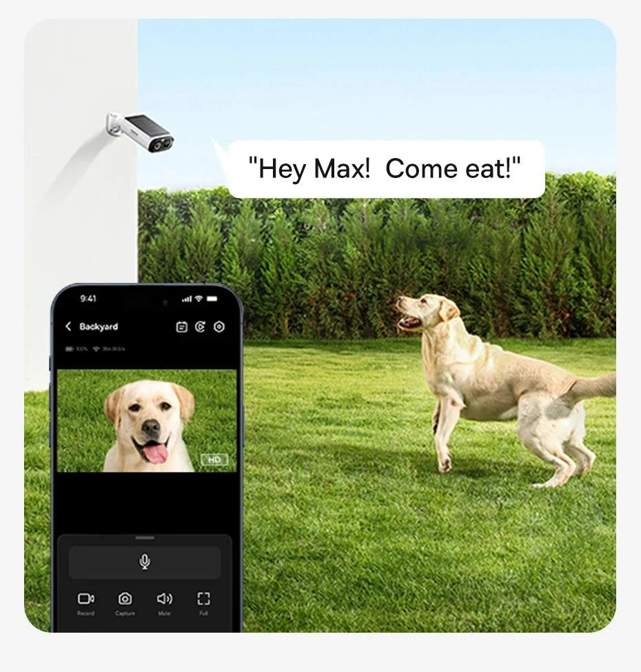 Baseus S1 Lite Solar Security Cameras - 2K FHD Wireless Outdoor With 135 Deg FOV