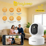 BoyKeep 2K Smart WiFi Security Camera 360 PTZ Night Vision Two Way Audio