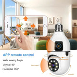 BrightGuard 8MP E27 Bulb WiFi Camera Dual Lens - Color Night Vision And Tracking