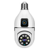 BrightGuard 8MP E27 Bulb WiFi Camera Dual Lens - Color Night Vision And Tracking