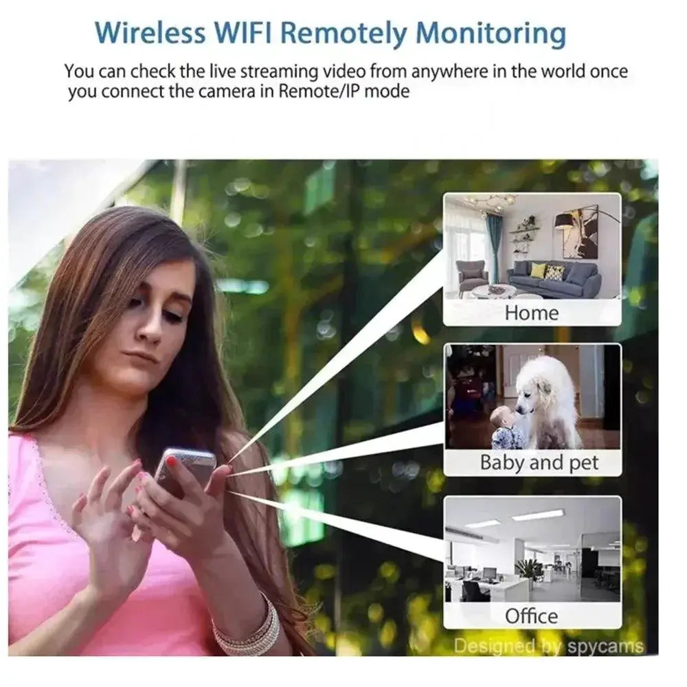 Compact HD WiFi Security Camera With Night Vision Audio
