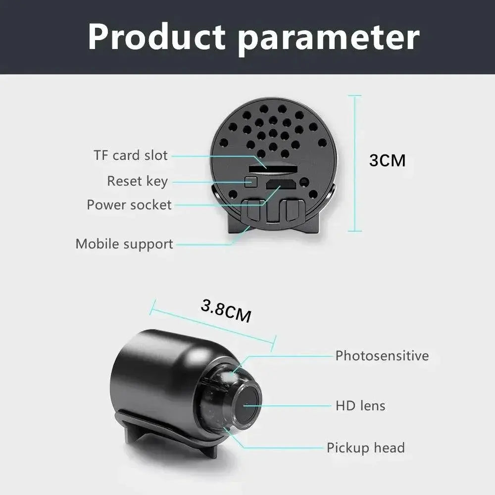 Compact HD WiFi Security Camera With Night Vision Audio