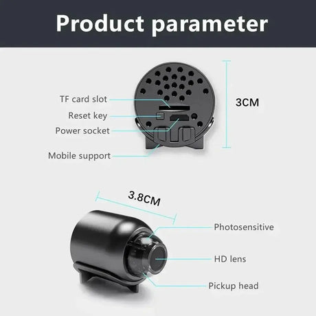 Compact HD WiFi Security Camera With Night Vision Audio