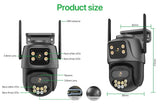 DUREVIN Dual - Lens 4K 8MP HD Outdoor WiFi PTZ IP Camera - Auto Tracking Security