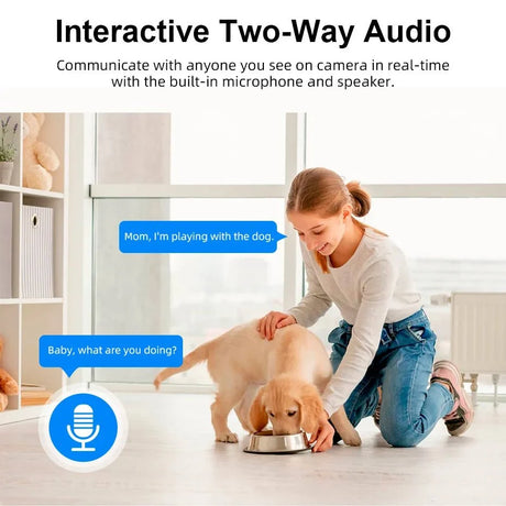 Fuers 5MP WiFi Cameras Tuya Compatible AI Detection Indoor Security Baby Monitor