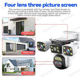 GuardPro FourLens Outdoor WiFi6 Security Cam - 20MP 10X Zoom Auto Tracking Pro X