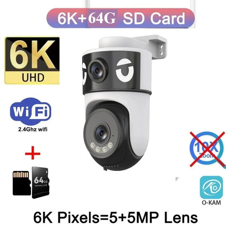 GuardPro FourLens Outdoor WiFi6 Security Cam - 20MP 10X Zoom Auto Tracking Pro X