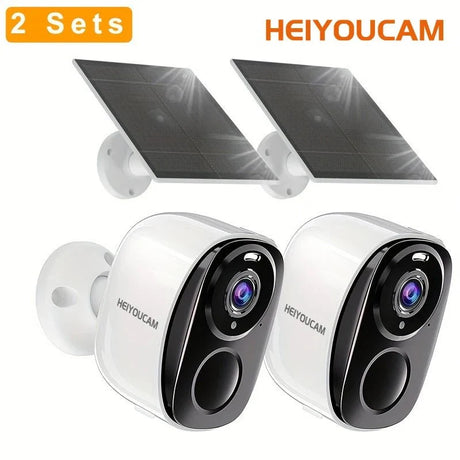 HEIYOUCAM BW4 Wireless Outdoor Security Camera - 2K Battery Spotlight Siren WiFi