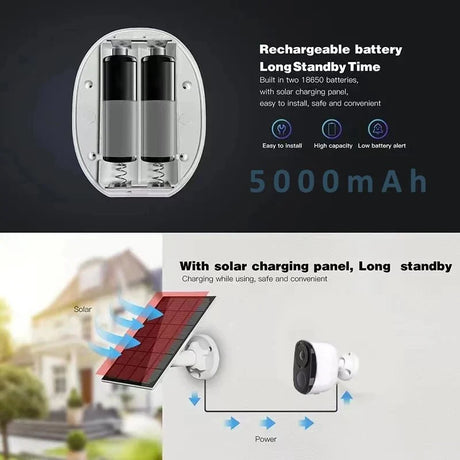 HEIYOUCAM BW4 Wireless Outdoor Security Camera - 2K Battery Spotlight Siren WiFi