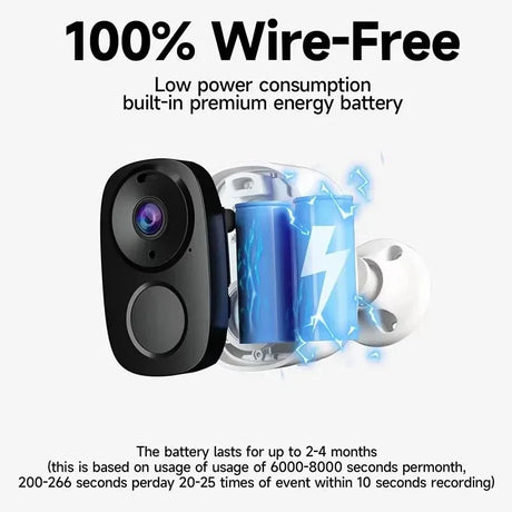 HEIYOUCAM BW4 Wireless Outdoor Security Camera - 2K Battery Spotlight Siren WiFi