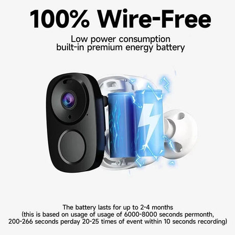 HEIYOUCAM BW4 Wireless Outdoor Security Camera - 2K Battery Spotlight Siren WiFi