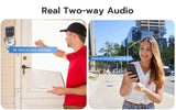 JOOAN 3MP Outdoor WiFi Camera Motion Alerts With Two Way Audio Night Vision