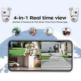 Jooan 4K 8MP Outdoor PTZ Camera - 5G WiFi Dual Lens AI Tracking For Clear Nights