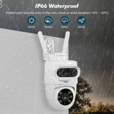 KERUI Outdoor 10MP 5K HD Dual Lens WiFi IP Camera PTZ - AI Motion Detection Plus
