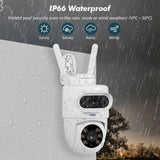 KERUI Outdoor 10MP 5K HD Dual Lens WiFi IP Camera PTZ - AI Motion Detection Plus