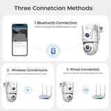 Lenovo 4K Dual Lens Outdoor PTZ WiFi Surveillance Camera - Auto Tracking Security