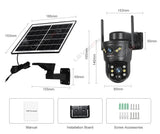LS Vision 4G WiFi Outdoor Solar Camera - 8MP Dual Lens Night Vision WaterproofCCTV