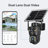 LS Vision 4G WiFi Outdoor Solar Camera - 8MP Dual Lens Night Vision WaterproofCCTV