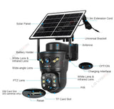 LS Vision 4G WiFi Outdoor Solar Camera - 8MP Dual Lens Night Vision WaterproofCCTV