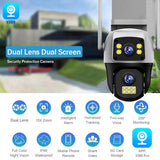 LumenGuard 8MP Dual Lens 4G Outdoor Camera PTZ Surveillance With AI Detection HD