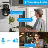 LumenGuard 8MP Dual Lens 4G Outdoor Camera PTZ Surveillance With AI Detection HD
