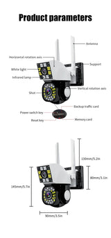 Neye Dual Lens Wireless Outdoor Camera - 1080P HD Security Surveillance Pro Line