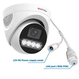 NovaGuard 4K PoE Dome Camera IP Onvif H.265 - Color Night Vision Clarity With AI