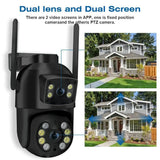 NovaGuard 8MP 4K PTZ WiFi Camera Dual Lens - AI Detection for Outdoor Security X