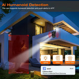 NovaGuard 8MP 4K PTZ WiFi Camera Dual Lens - AI Detection for Outdoor Security X
