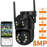 NovaGuard 8MP 4K PTZ WiFi Camera Dual Lens - AI Detection for Outdoor Security X