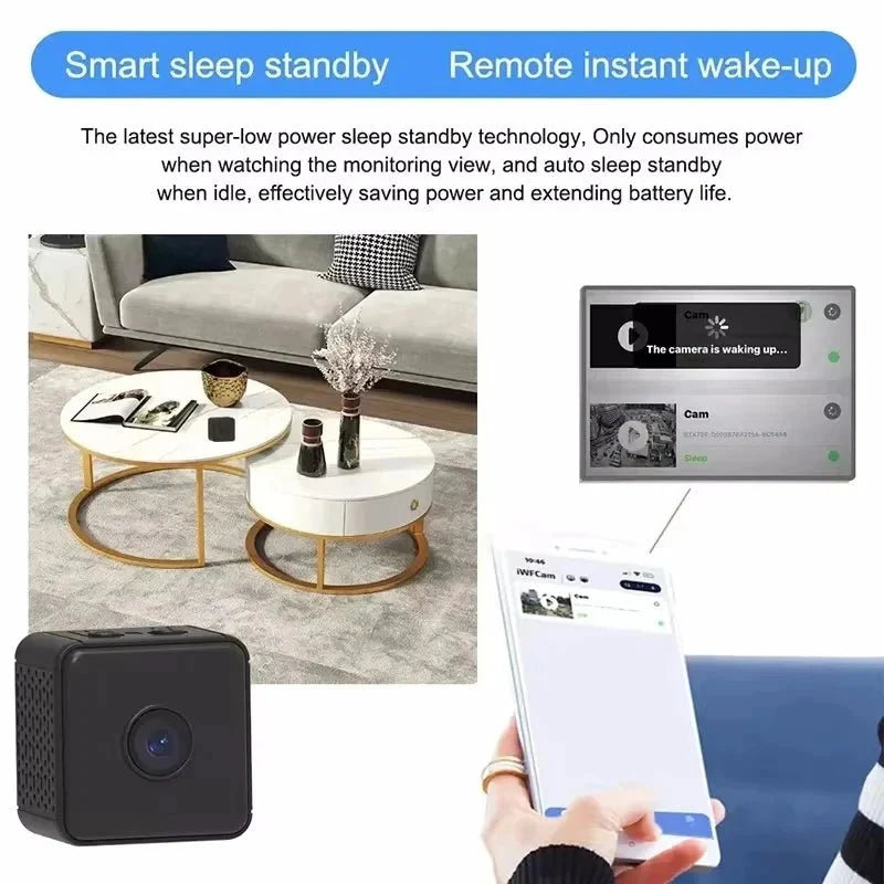 NovaTech 4K MiniCam Wireless WiFi Security Camera Outdoor Baby Pet Monitoring HD