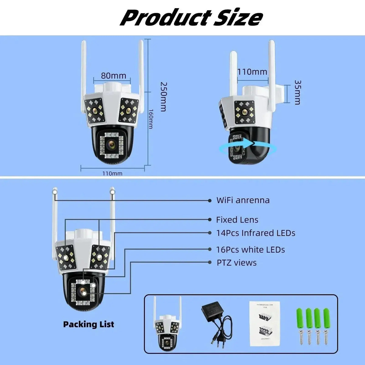 Outdoor AI Security Camera With 6K Surveillance Tracking