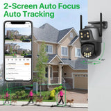 4K Dual Lens Outdoor AI Surveillance Camera Auto Tracking
