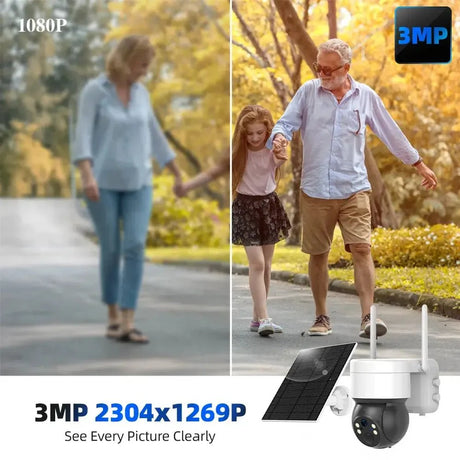 Tredruns Tuya SmartLife Solar 4G PTZ CCTV Camera 3MP Battery Outdoor Security Pro