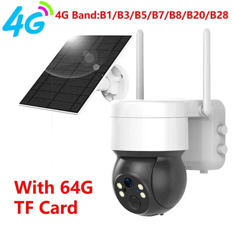 Tredruns Tuya SmartLife Solar 4G PTZ CCTV Camera 3MP Battery Outdoor Security Pro