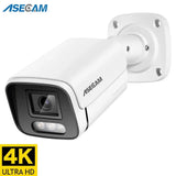 SecureVision 4K 8MP IP PoE Outdoor Bullet Camera - Color Night Vision H265 4KCam