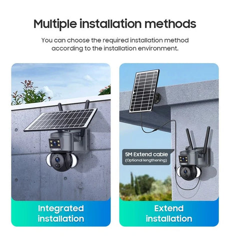 Shiwojia 4K 8MP Solar Camera - Outdoor Security With Humanoid Tracking And Power