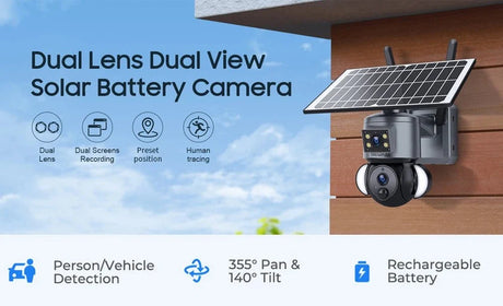Shiwojia 4K 8MP Solar Camera - Outdoor Security With Humanoid Tracking And Power