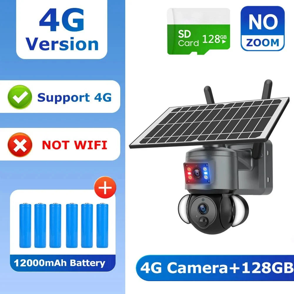 Shiwojia 4K 8MP Solar Camera - Outdoor Security With Humanoid Tracking And Power