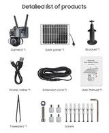 Shiwojia 4K 8MP Solar Camera - Outdoor Security With Humanoid Tracking And Power