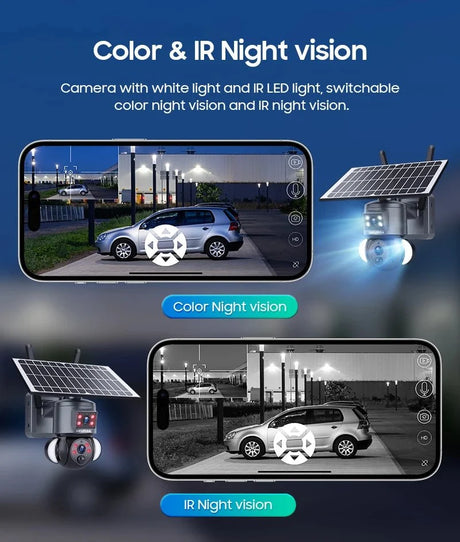 Shiwojia 4K 8MP Solar Camera - Outdoor Security With Humanoid Tracking And Power