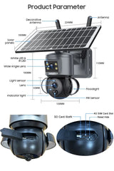 Shiwojia 4K 8MP Solar Camera - Outdoor Security With Humanoid Tracking And Power